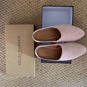 Leather/suede Mule - slides - flats